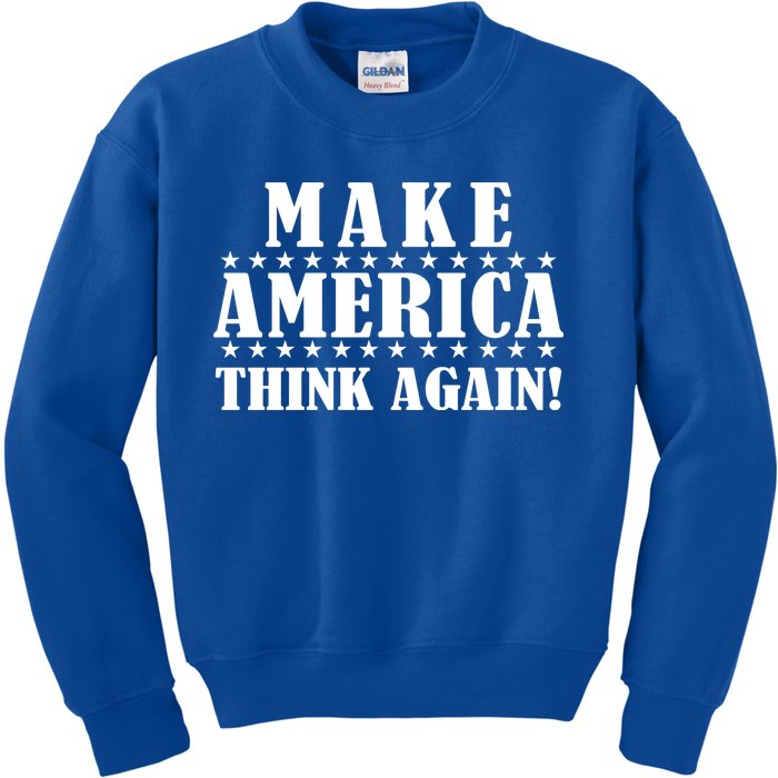 Make America Think Again! Anti Donald Trump Kids Sweatshirt