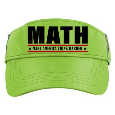 Make America Think Harder Funny Math Adult Drive Performance Visor