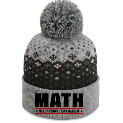 Make America Think Harder Funny Math The Baniff Cuffed Pom Beanie