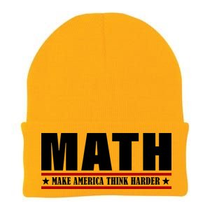 Make America Think Harder Funny Math Knit Cap Winter Beanie