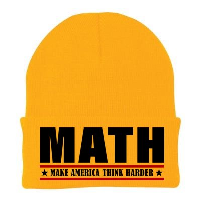 Make America Think Harder Funny Math Knit Cap Winter Beanie