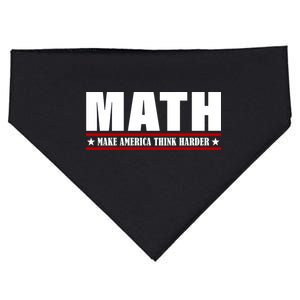 Make America Think Harder Funny Math USA-Made Doggie Bandana