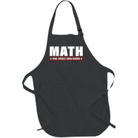 Make America Think Harder Funny Math Full-Length Apron With Pockets