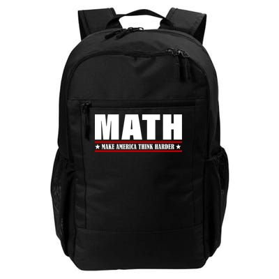 Make America Think Harder Funny Math Daily Commute Backpack