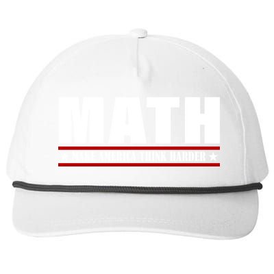 Make America Think Harder Funny Math Snapback Five-Panel Rope Hat