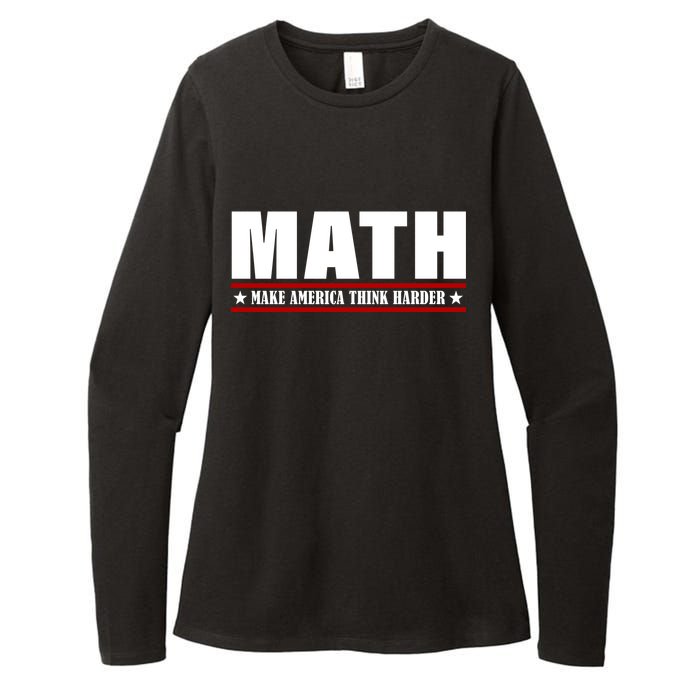 Make America Think Harder Funny Math Womens CVC Long Sleeve Shirt