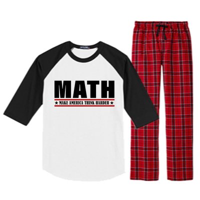 Make America Think Harder Funny Math Raglan Sleeve Pajama Set