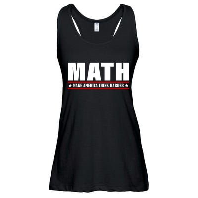 Make America Think Harder Funny Math Ladies Essential Flowy Tank