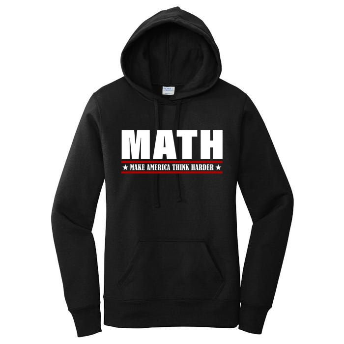 Make America Think Harder Funny Math Women's Pullover Hoodie