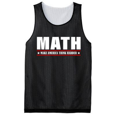 Make America Think Harder Funny Math Mesh Reversible Basketball Jersey Tank