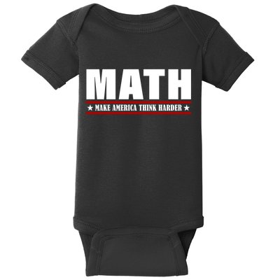 Make America Think Harder Funny Math Baby Bodysuit