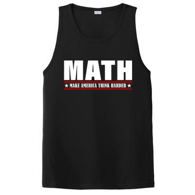 Make America Think Harder Funny Math PosiCharge Competitor Tank