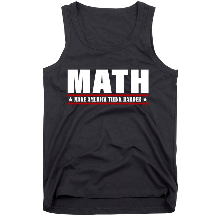 Make America Think Harder Funny Math Tank Top