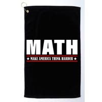 Make America Think Harder Funny Math Golf Towel