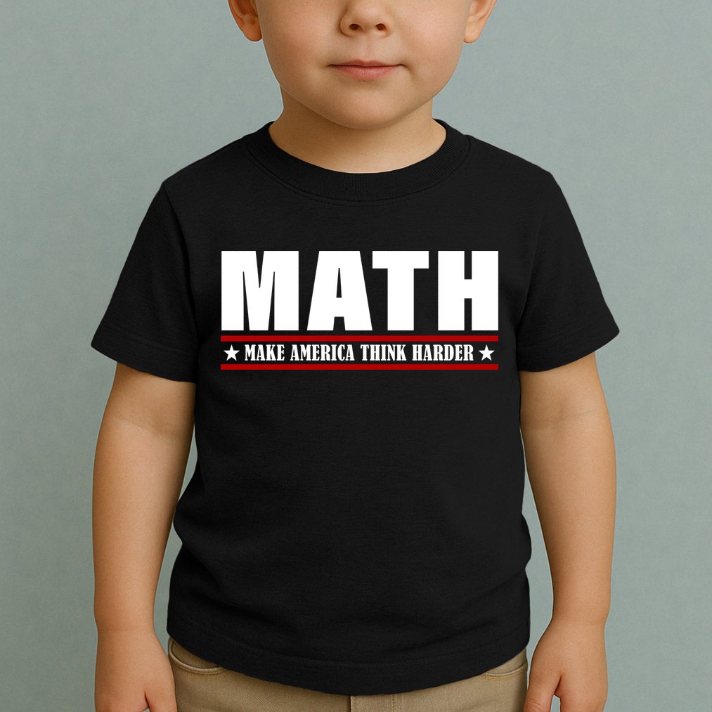 Make America Think Harder Funny Math Toddler T-Shirt