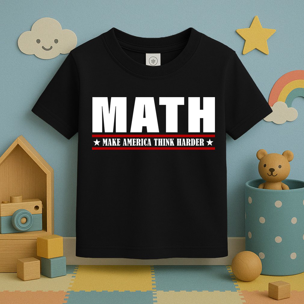 Make America Think Harder Funny Math Toddler T-Shirt