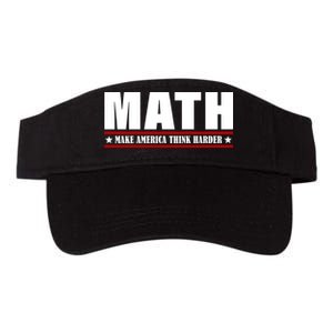 Make America Think Harder Funny Math Valucap Bio-Washed Visor