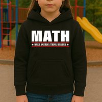Make America Think Harder Funny Math Kids Hoodie