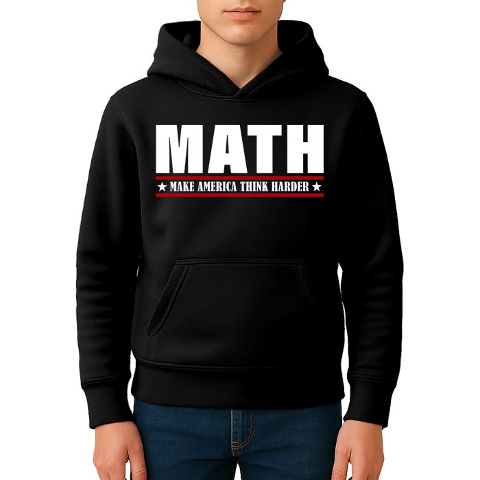 Make America Think Harder Funny Math Kids Hoodie