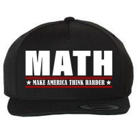 Make America Think Harder Funny Math Wool Snapback Cap