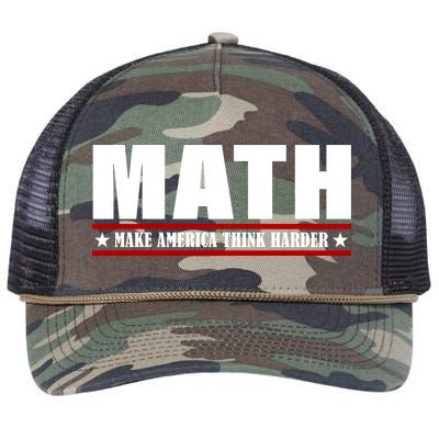 Make America Think Harder Funny Math Retro Rope Trucker Hat Cap