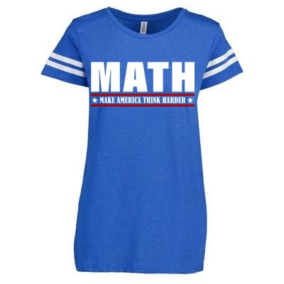 Make America Think Harder Funny Math Enza Ladies Jersey Football T-Shirt