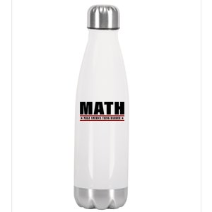 Make America Think Harder Funny Math Stainless Steel Insulated Water Bottle