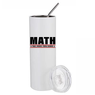 Make America Think Harder Funny Math Stainless Steel Tumbler