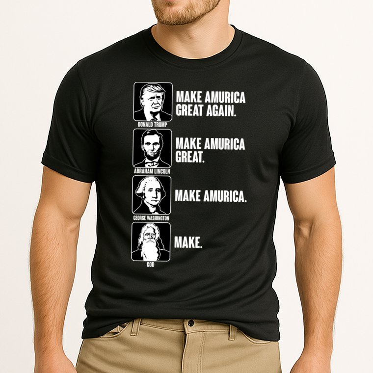 Make AMURICA Great Again Historic Presidents Cooling Performance Crew T-Shirt