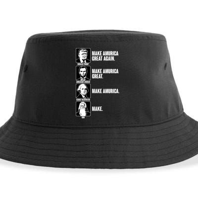 Make AMURICA Great Again Historic Presidents Sustainable Bucket Hat