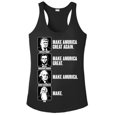 Make AMURICA Great Again Historic Presidents Ladies PosiCharge Competitor Racerback Tank