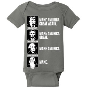 Make AMURICA Great Again Historic Presidents Baby Bodysuit