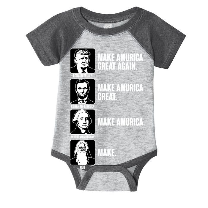 Make AMURICA Great Again Historic Presidents Infant Baby Jersey Bodysuit