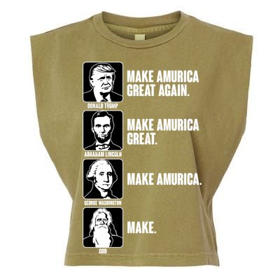 Make AMURICA Great Again Historic Presidents Garment-Dyed Women's Muscle Tee