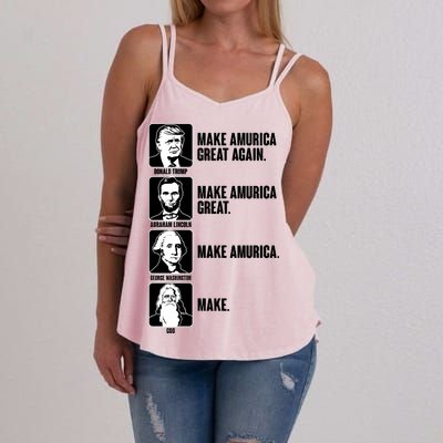 Make AMURICA Great Again Historic Presidents Women's Strappy Tank