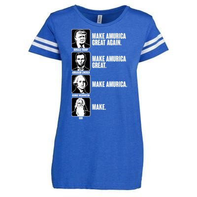 Make AMURICA Great Again Historic Presidents Enza Ladies Jersey Football T-Shirt