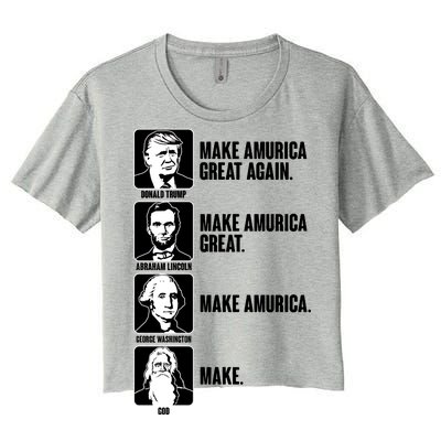 Make AMURICA Great Again Historic Presidents Women's Crop Top Tee