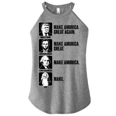 Make AMURICA Great Again Historic Presidents Women's Perfect Tri Rocker Tank