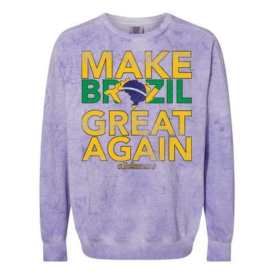 Make Brazil Great Again Jair Bolsonaro Colorblast Crewneck Sweatshirt