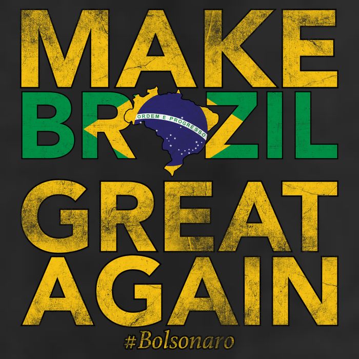 Make Brazil Great Again Jair Bolsonaro 7 Panel Mesh Trucker Snapback Hat