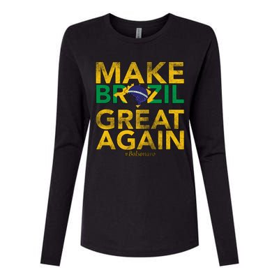 Make Brazil Great Again Jair Bolsonaro Womens Cotton Relaxed Long Sleeve T-Shirt