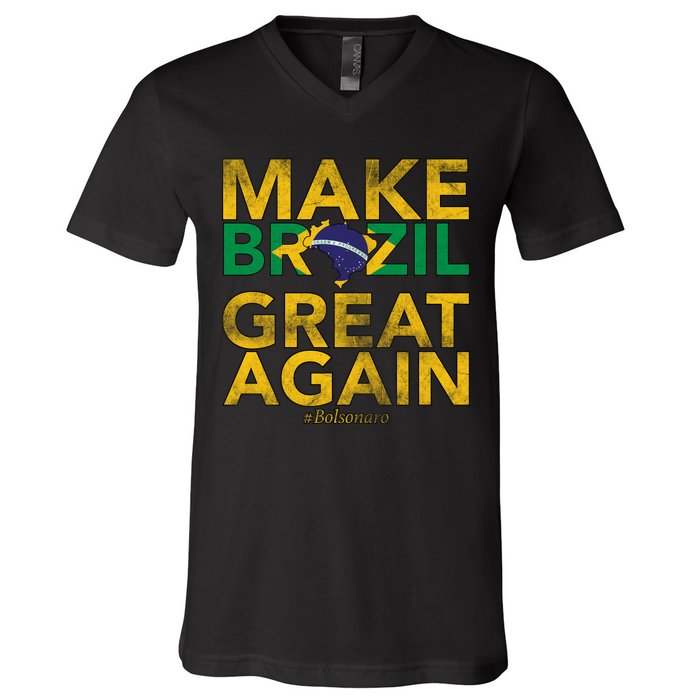 Make Brazil Great Again Jair Bolsonaro V-Neck T-Shirt