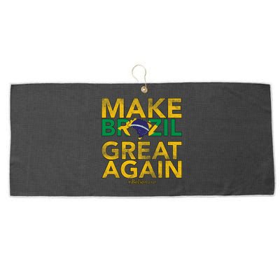 Make Brazil Great Again Jair Bolsonaro Large Microfiber Waffle Golf Towel