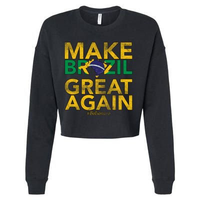 Make Brazil Great Again Jair Bolsonaro Cropped Pullover Crew