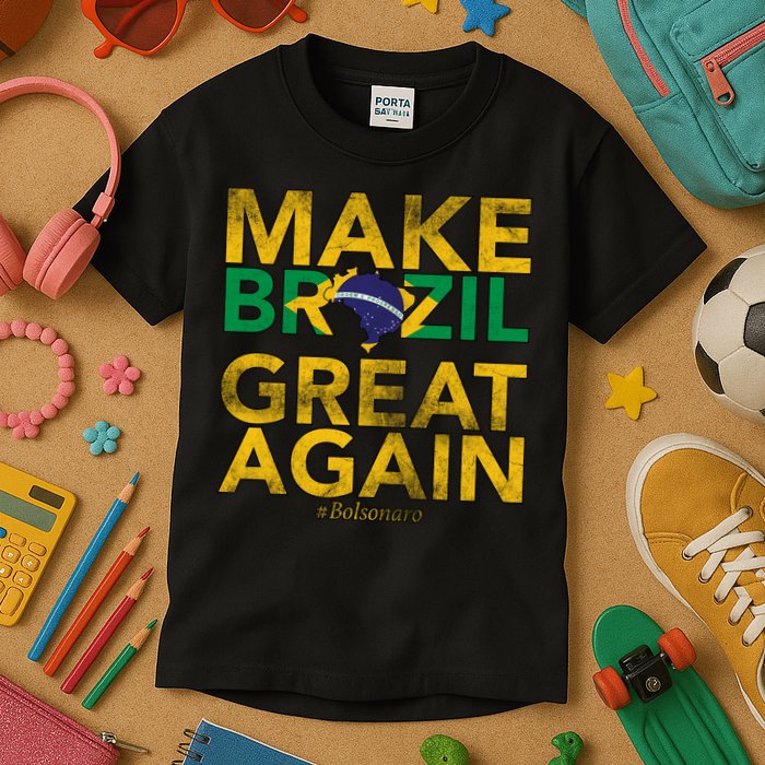 Make Brazil Great Again Jair Bolsonaro Kids T-Shirt