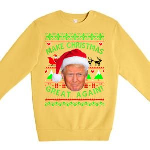 Make Christmas Great Again! Donald Trump Ugly Christmas Sweater Premium Crewneck Sweatshirt