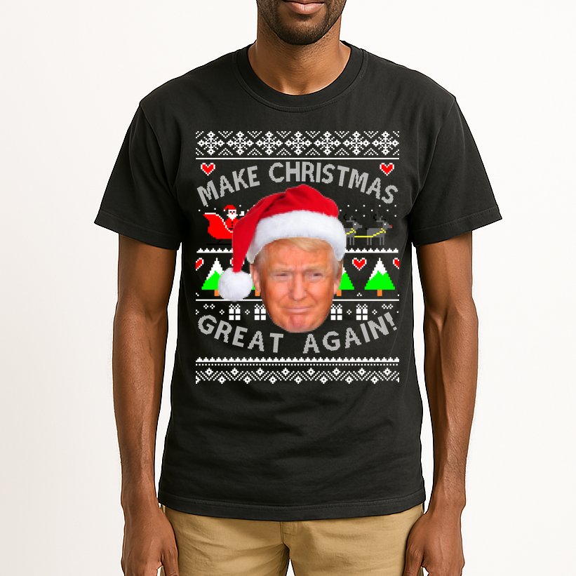 Make Christmas Great Again! Donald Trump Ugly Christmas Sweater Tall T-Shirt