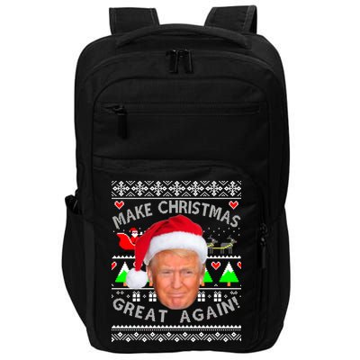 Make Christmas Great Again! Donald Trump Ugly Christmas Sweater Impact Tech Backpack