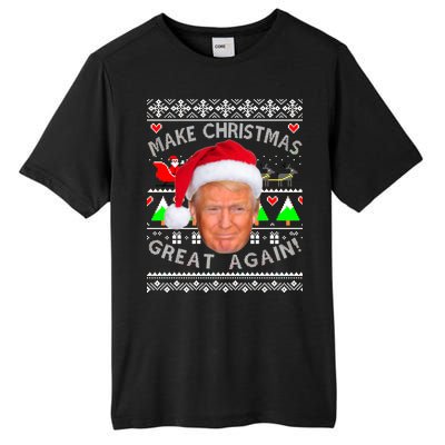 Make Christmas Great Again! Donald Trump Ugly Christmas Sweater Tall Fusion ChromaSoft Performance T-Shirt