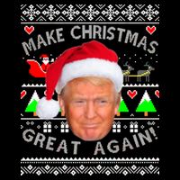 Make Christmas Great Again! Donald Trump Ugly Christmas Sweater 16 in Basic Backpack